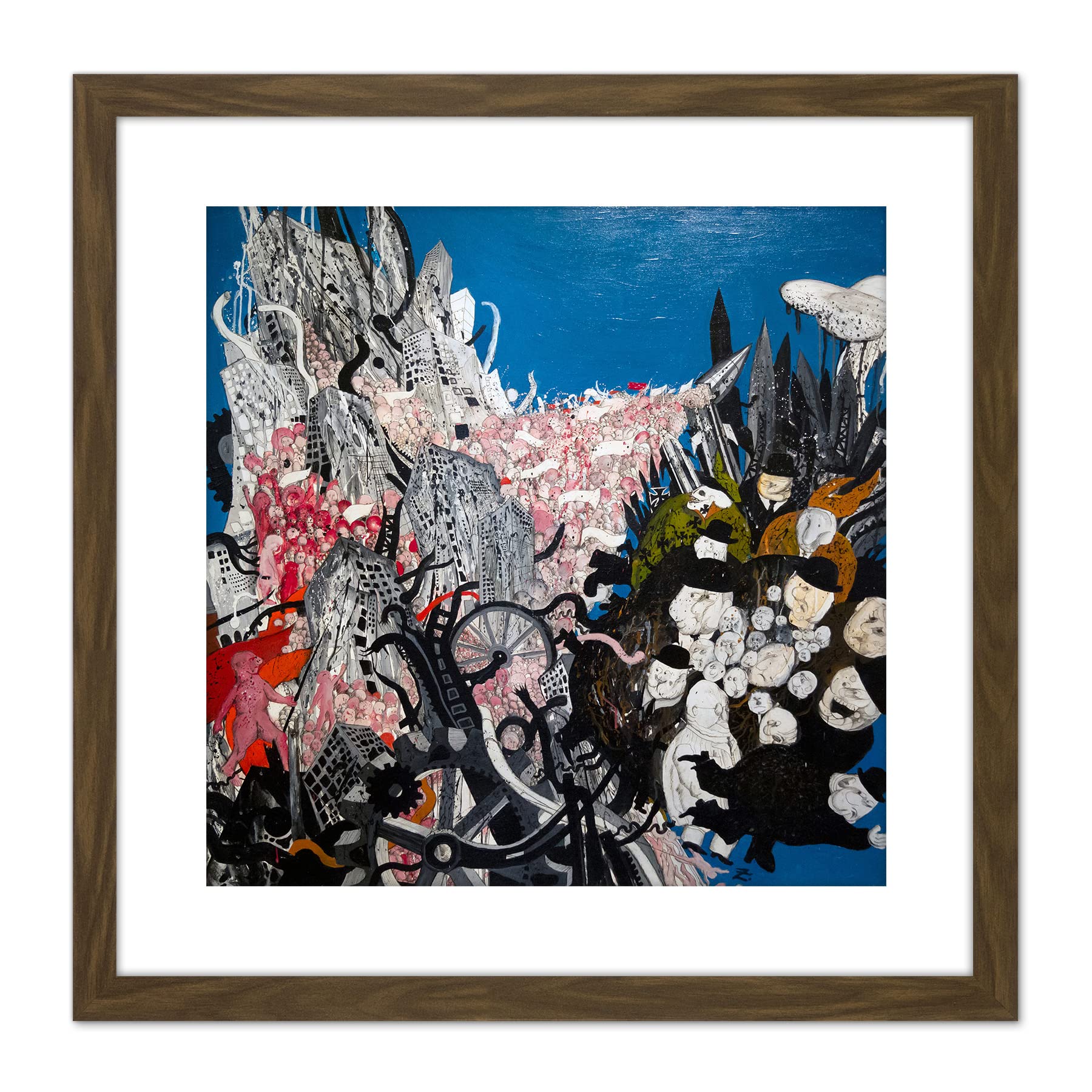 Amazon.co.jp: Guido Zingerl Peace Does Not Come Alone Painting 9X9